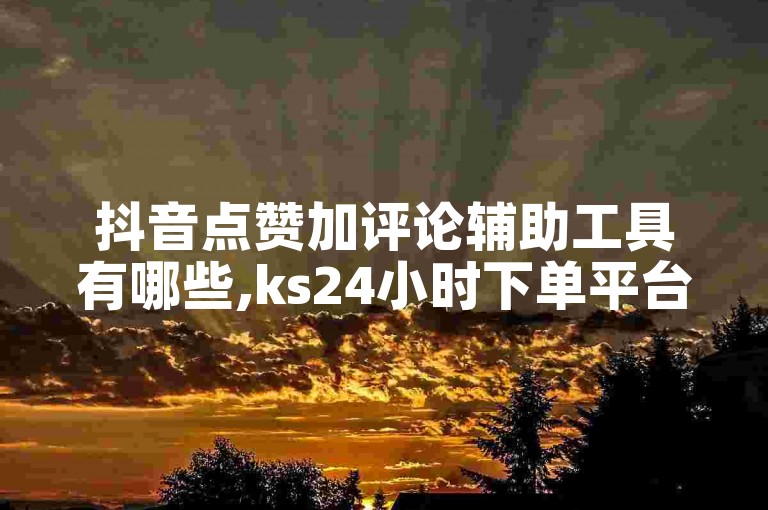 抖音点赞加评论辅助工具有哪些,ks24小时下单平台免费