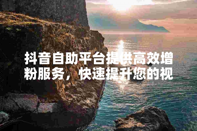 抖音自助平台提供高效增粉服务，快速提升您的视频曝光度。