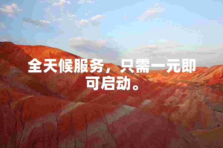 全天候服务，只需一元即可启动。
