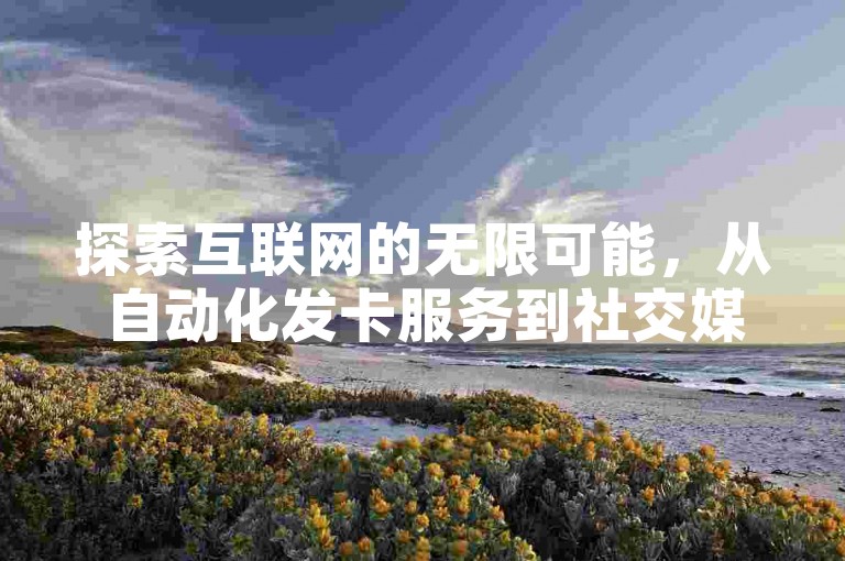 探索互联网的无限可能，从自动化发卡服务到社交媒体动态的曝光技巧，再到短视频平台的互动增强策略。