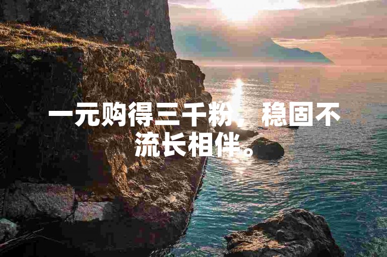一元购得三千粉，稳固不流长相伴。