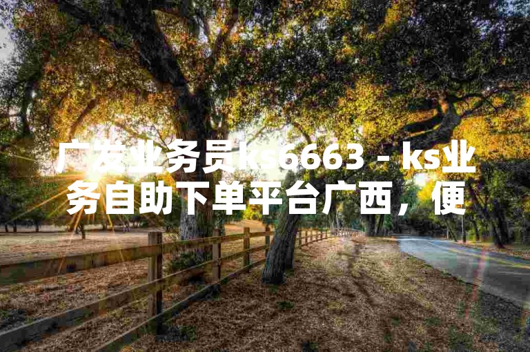 广发业务员ks6663 - ks业务自助下单平台广西，便捷服务等你来。