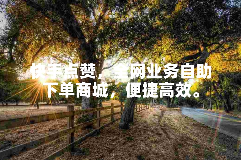 快手点赞，全网业务自助下单商城，便捷高效。