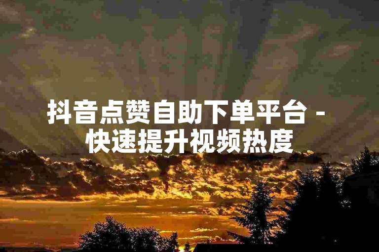 抖音点赞自助下单平台 - 快速提升视频热度