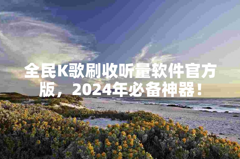 全民K歌刷收听量软件官方版，2024年必备神器！