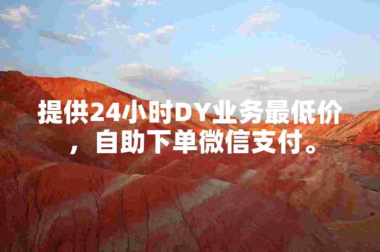 提供24小时DY业务最低价，自助下单微信支付。