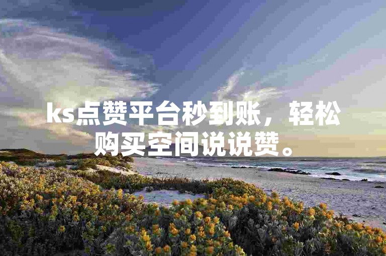 ks点赞平台秒到账，轻松购买空间说说赞。