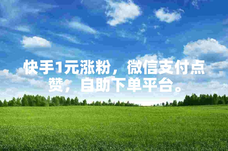 快手1元涨粉，微信支付点赞，自助下单平台。