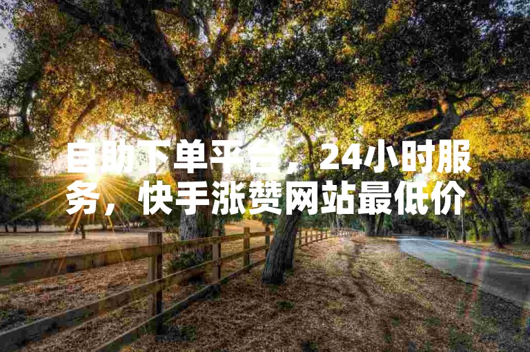 自助下单平台，24小时服务，快手涨赞网站最低价。