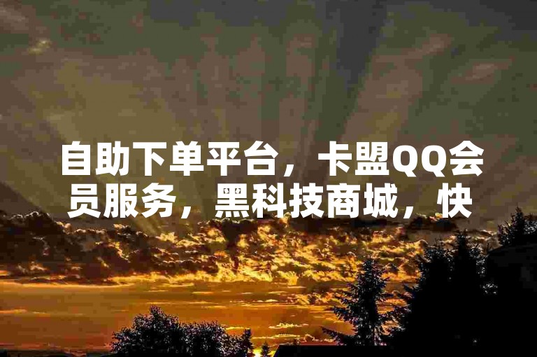 自助下单平台，卡盟QQ会员服务，黑科技商城，快手千粉24小时。