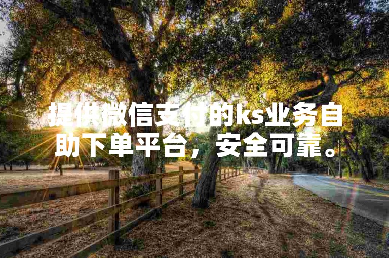 提供微信支付的ks业务自助下单平台，安全可靠。