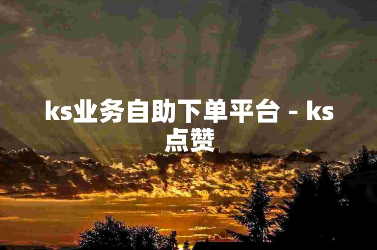 ks业务自助下单平台 - ks点赞50元起