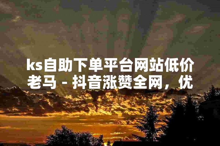 ks自助下单平台网站低价老马 - 抖音涨赞全网，优惠多多。