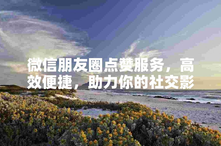 微信朋友圈点赞服务，高效便捷，助力你的社交影响力。