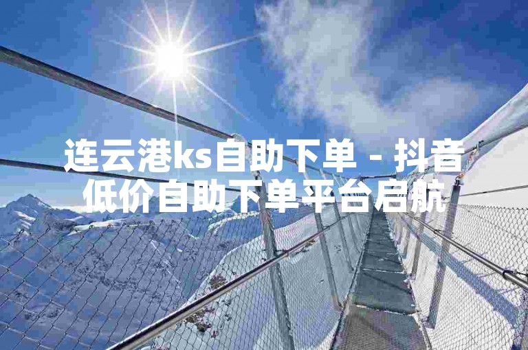 连云港ks自助下单 - 抖音低价自助下单平台启航