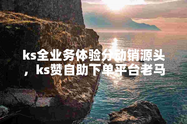 ks全业务体验分动销源头，ks赞自助下单平台老马。