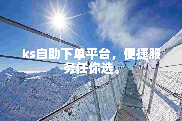 ks自助下单平台，便捷服务任你选。