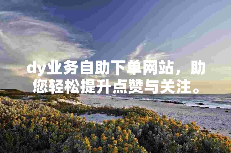 dy业务自助下单网站，助您轻松提升点赞与关注。