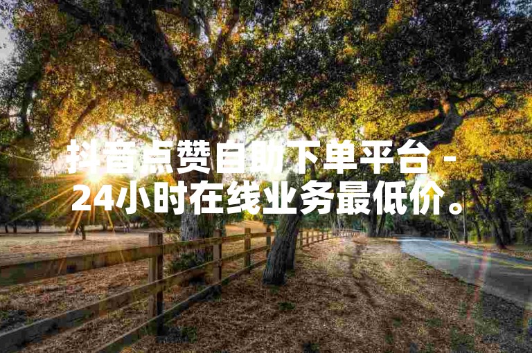 抖音点赞自助下单平台 - 24小时在线业务最低价。