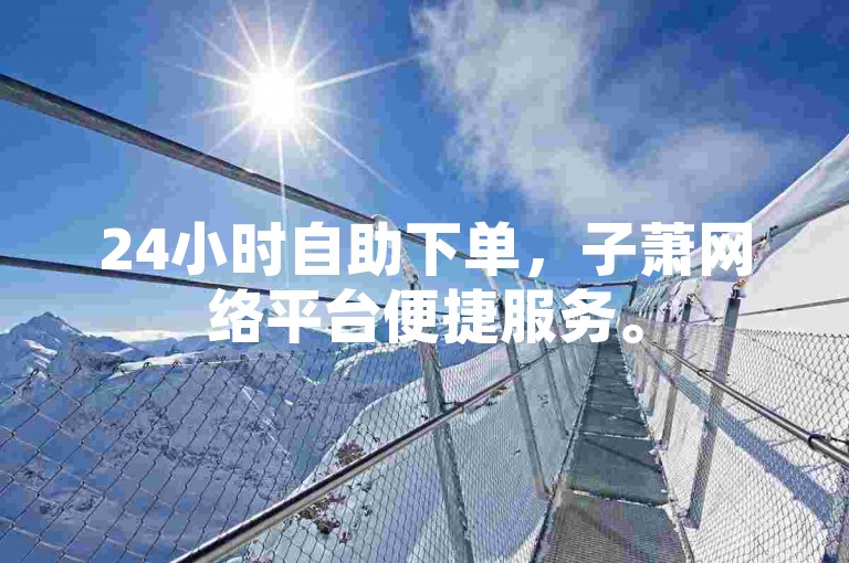 24小时自助下单，子萧网络平台便捷服务。