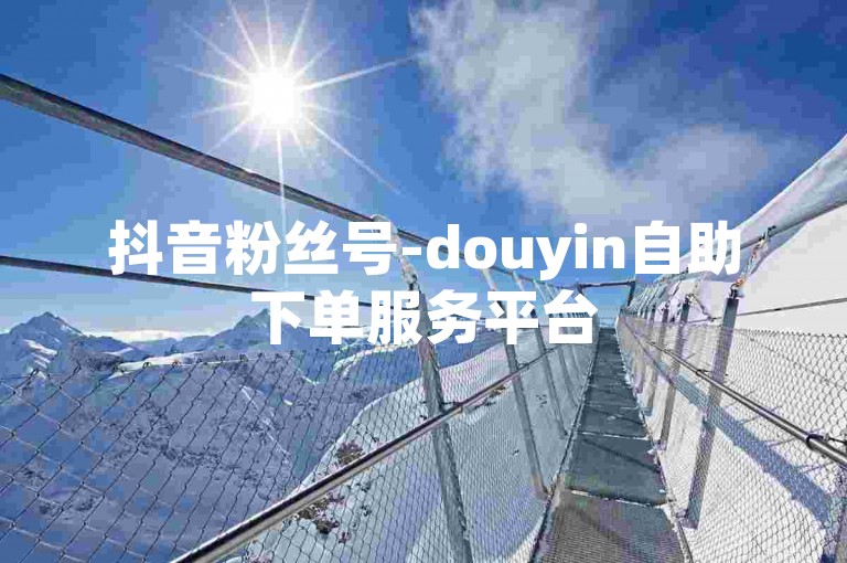 抖音粉丝号-douyin自助下单服务平台