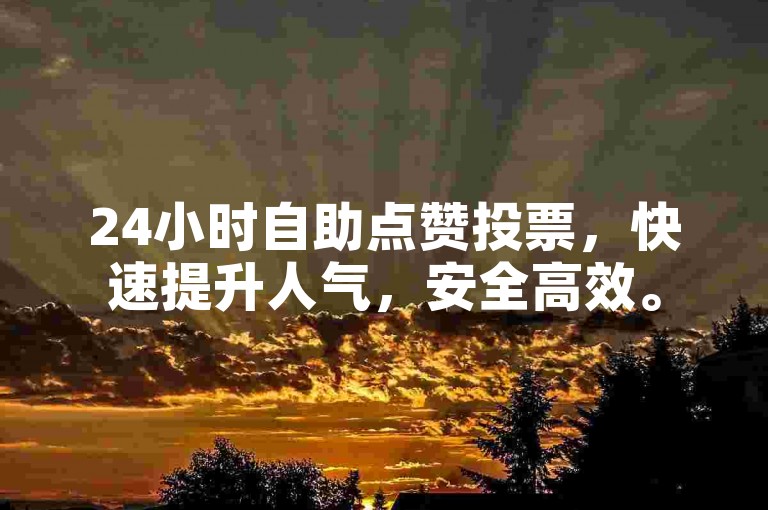 24小时自助点赞投票，快速提升人气，安全高效。