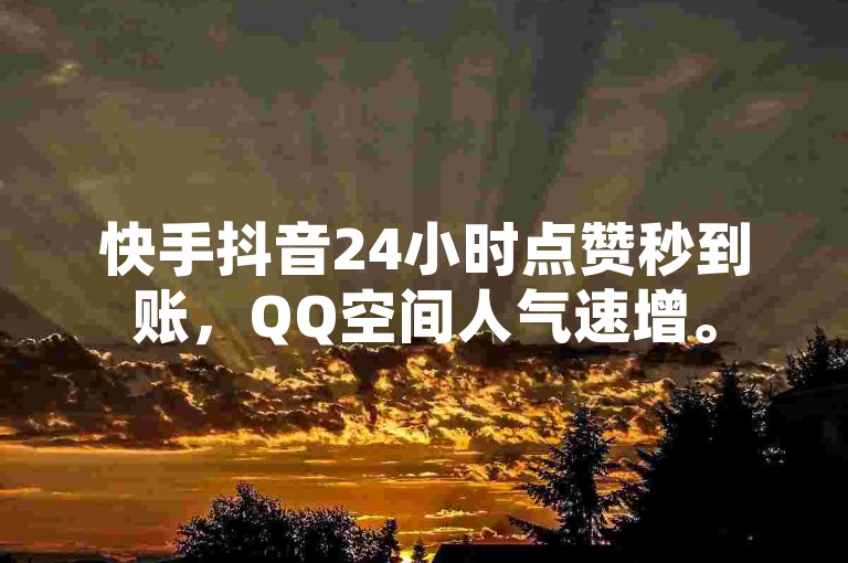 快手抖音24小时点赞秒到账，QQ空间人气速增。