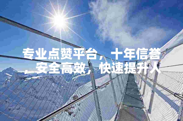专业点赞平台，十年信誉，安全高效，快速提升人气。