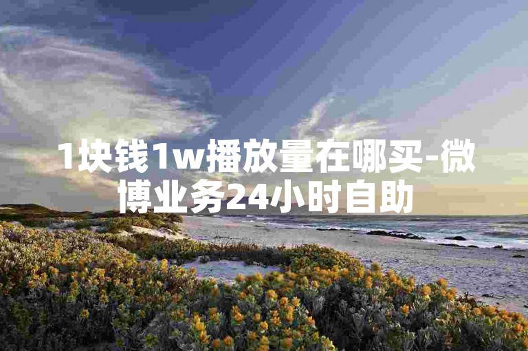 1块钱1w播放量在哪买-微博业务24小时自助