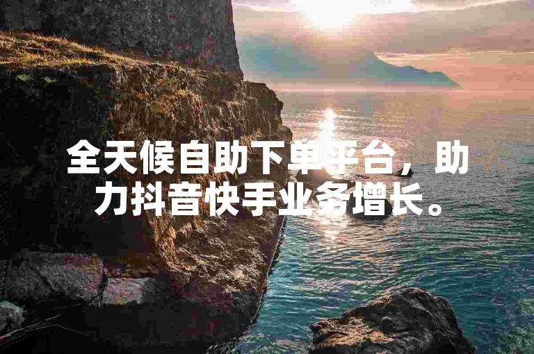 全天候自助下单平台，助力抖音快手业务增长。
