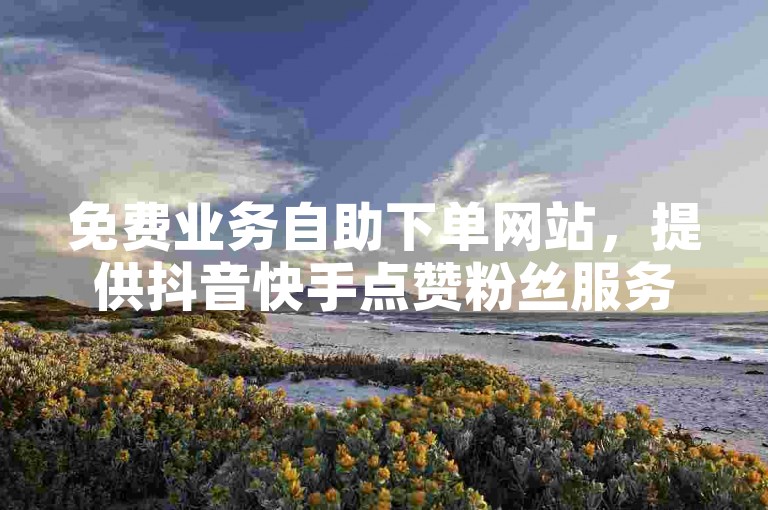 免费业务自助下单网站，提供抖音快手点赞粉丝服务。