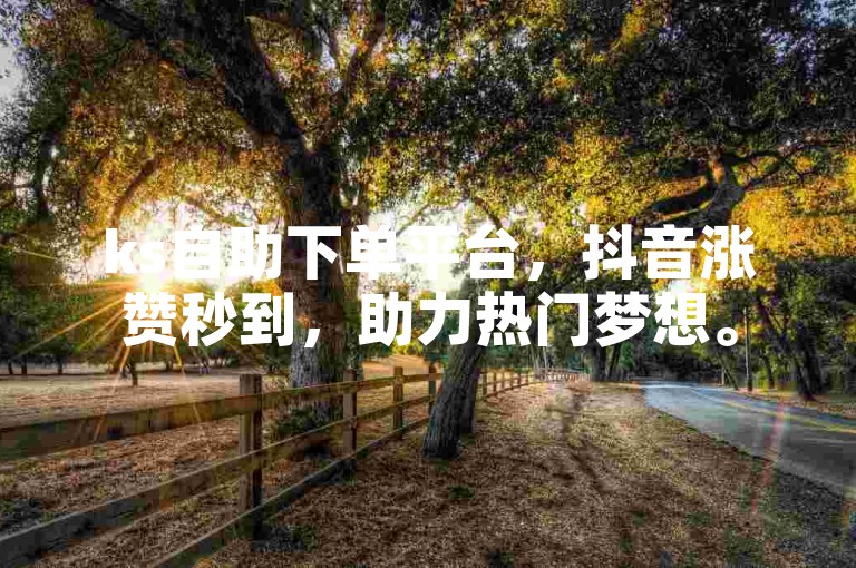 ks自助下单平台，抖音涨赞秒到，助力热门梦想。