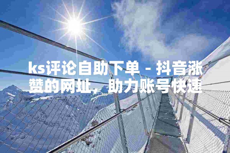 ks评论自助下单 - 抖音涨赞的网址，助力账号快速增粉。