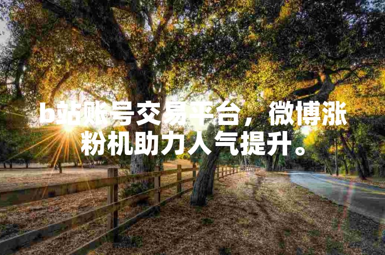 b站账号交易平台，微博涨粉机助力人气提升。