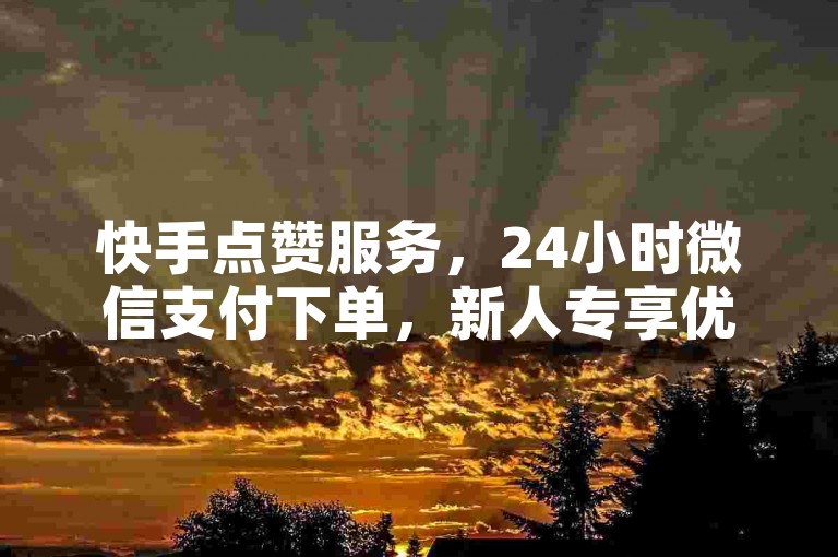 快手点赞服务，24小时微信支付下单，新人专享优惠！