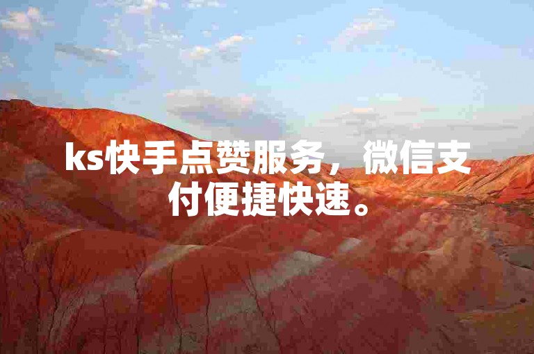 ks快手点赞服务，微信支付便捷快速。