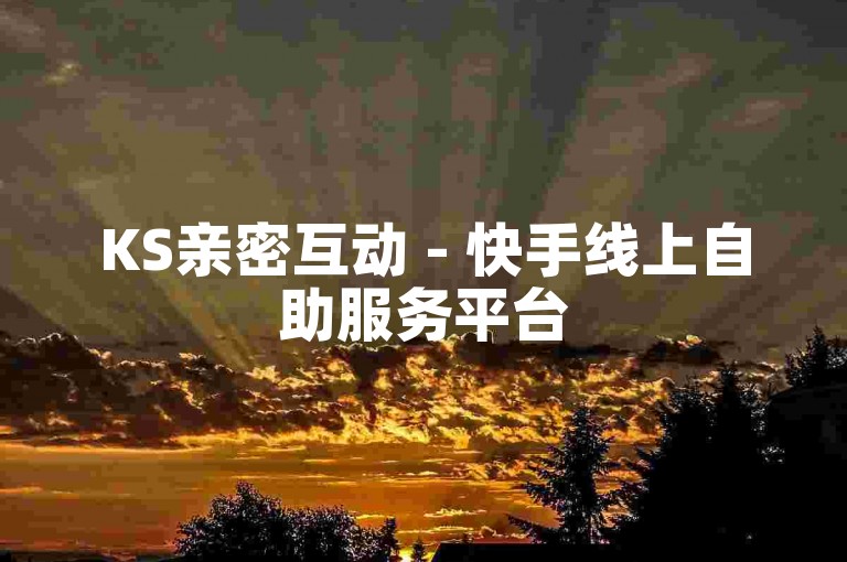 KS亲密互动 - 快手线上自助服务平台