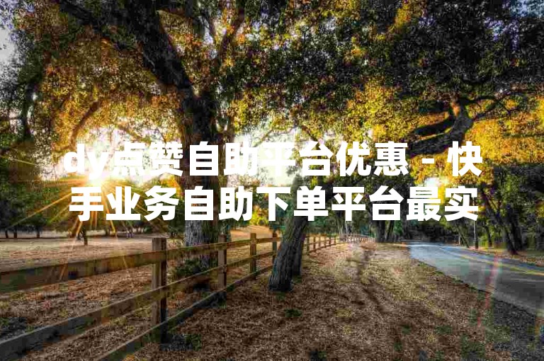 dy点赞自助平台优惠 - 快手业务自助下单平台最实惠浙江