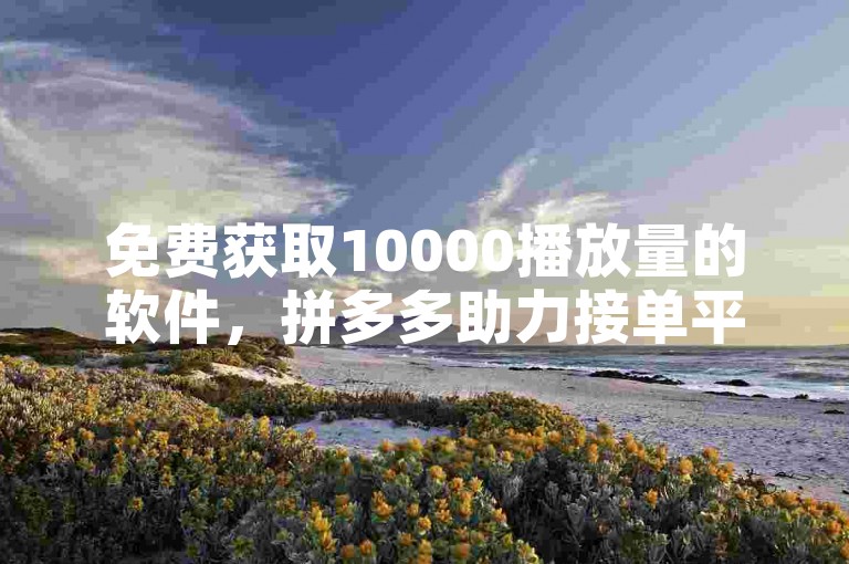 免费获取10000播放量的软件，拼多多助力接单平台。