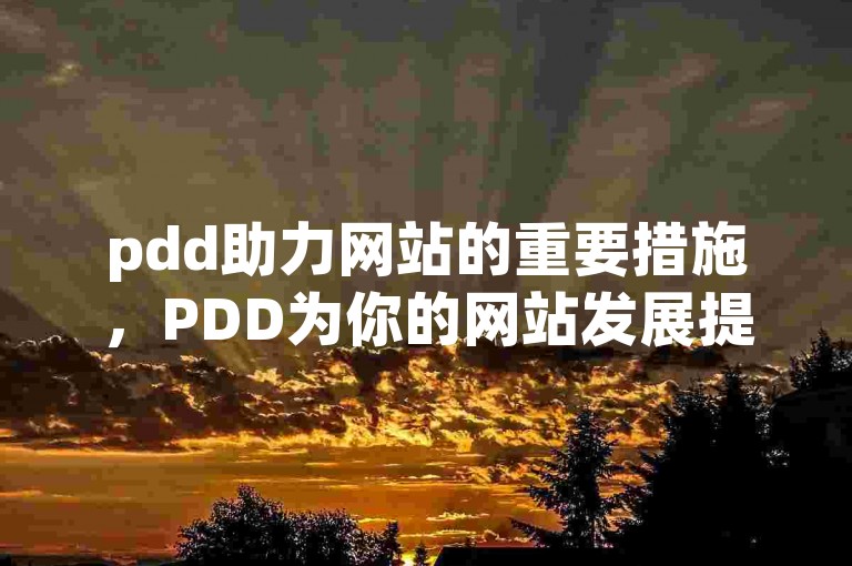 pdd助力网站的重要措施，PDD为你的网站发展提供坚实支撑，助你一飞冲天！新用户的首选！