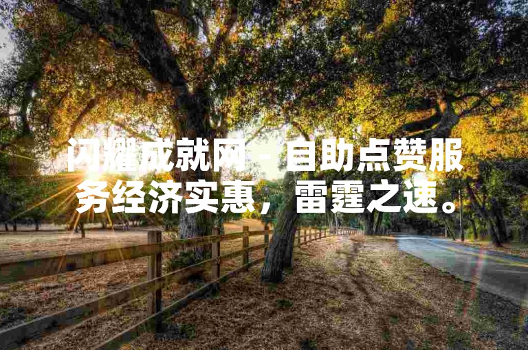 闪耀成就网 - 自助点赞服务经济实惠，雷霆之速。