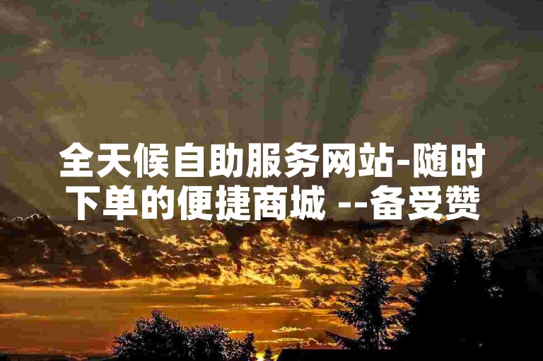 全天候自助服务网站-随时下单的便捷商城 --备受赞誉的24/7自助平台