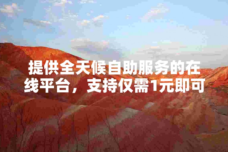 提供全天候自助服务的在线平台，支持仅需1元即可快速下单。