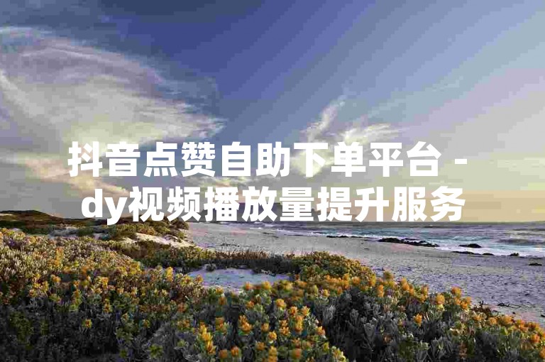 抖音点赞自助下单平台 - dy视频播放量提升服务