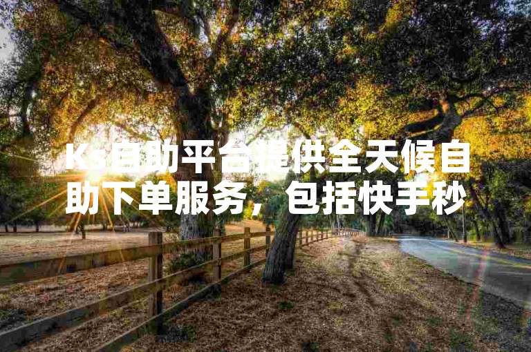 Ks自助平台提供全天候自助下单服务，包括快手秒赞快速到账以及抖音粉丝增长方案。