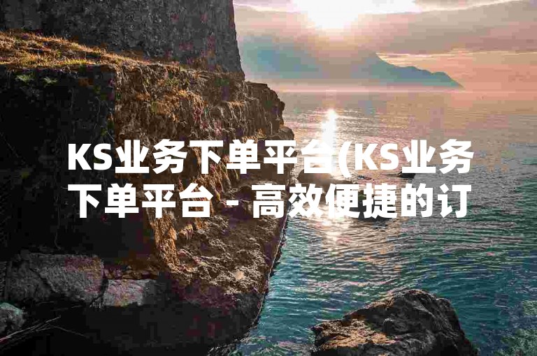KS业务下单平台(KS业务下单平台 - 高效便捷的订单处理工具)