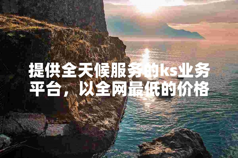 提供全天候服务的ks业务平台，以全网最低的价格吸引用户自助下单。