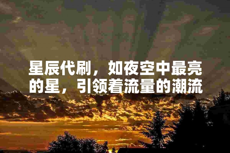 星辰代刷，如夜空中最亮的星，引领着流量的潮流。