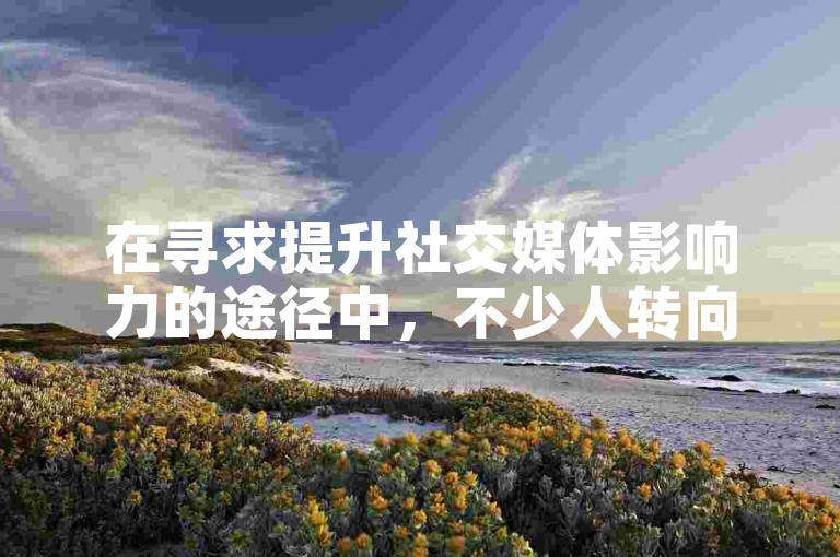 在寻求提升社交媒体影响力的途径中，不少人转向了提供QQ明信片点赞和抖音播放量增长服务的平台。