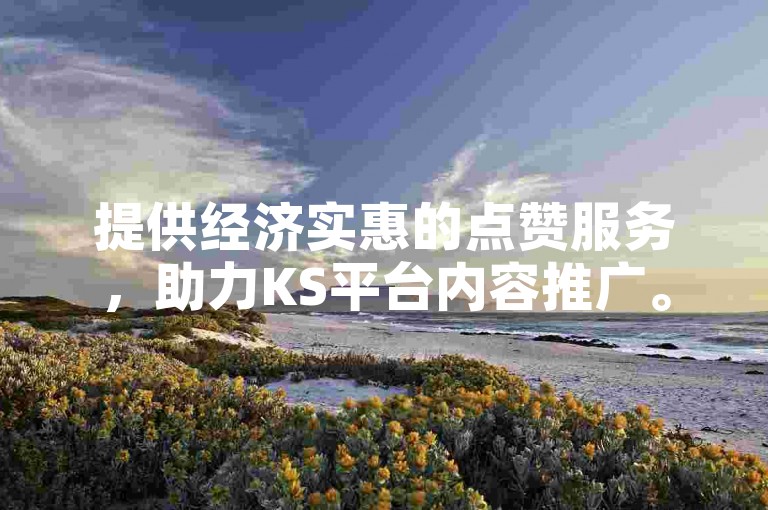 提供经济实惠的点赞服务，助力KS平台内容推广。